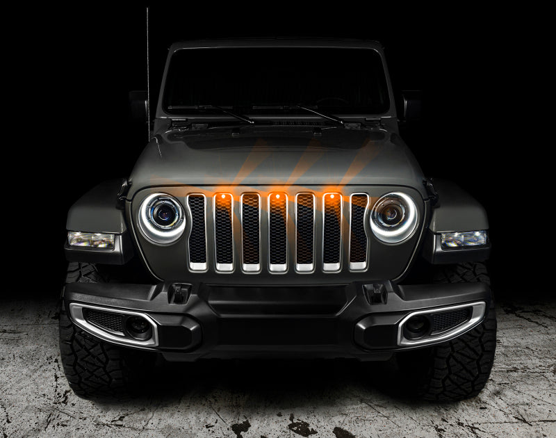 Oracle Lighting Pre-Runner Style LED Grille Kit: Jeep Wrangler 2018-2023 w/ Amber
