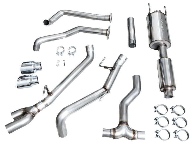 AWE 0FG Dual Exhaust System with Chrome Silver Tips | Toyota Tundra (22-26) (3015-32063)