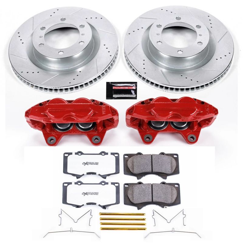 PowerStop Front Z36 Truck & Tow Brake Kit w/ Calipers | Toyota 4Runner (10-15) (KC5873-36)