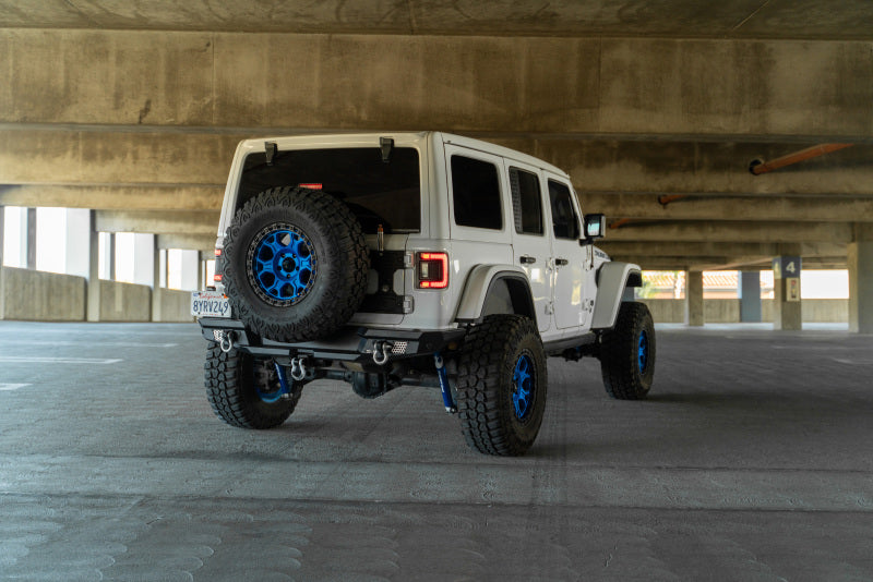 DV8 Offroad MTO Series Rear Bumper w/ Tire Carrier | Jeep Wrangler JL (18-25) (RBJL-13)