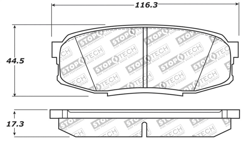 StopTech Performance Rear Brake Pads | Toyota Tundra (13-18, 19-21, 07-09, 10-13) (309.1304)