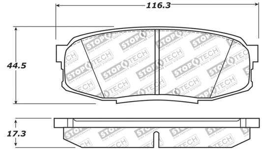 StopTech Performance Rear Brake Pads | Toyota Tundra (13-18, 19-21, 07-09, 10-13) (309.1304)