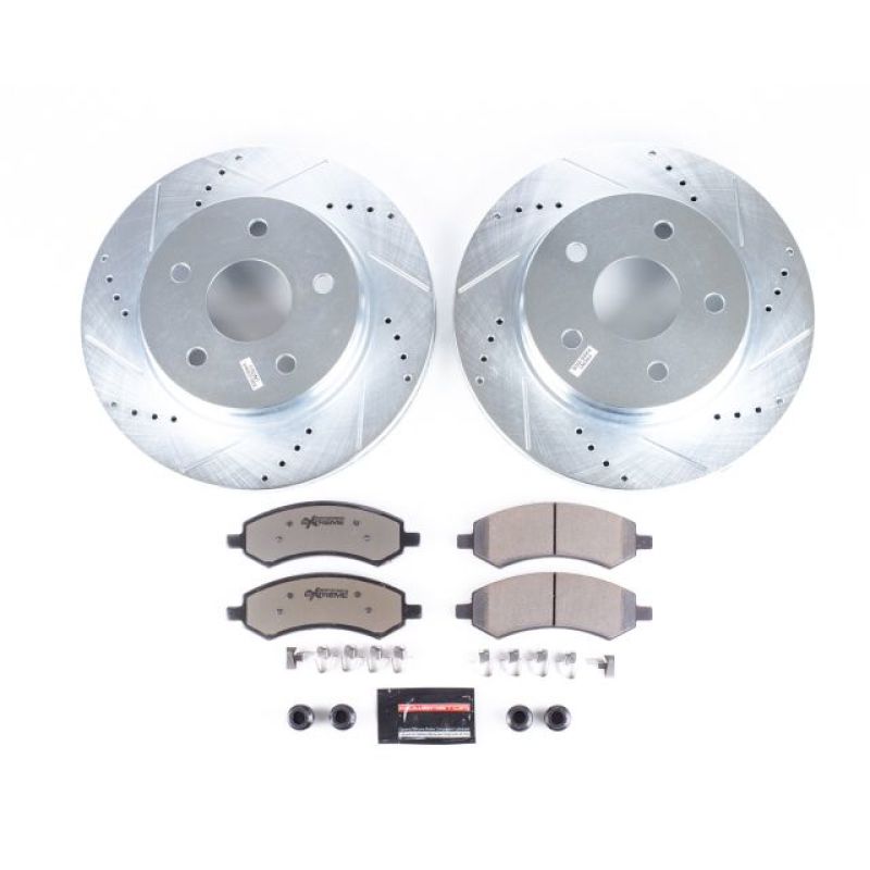 PowerStop Z36 Truck & Tow Brake Kit (FRONT): Dodge Durango / Ram 1500 (04-24) w/ Hardware