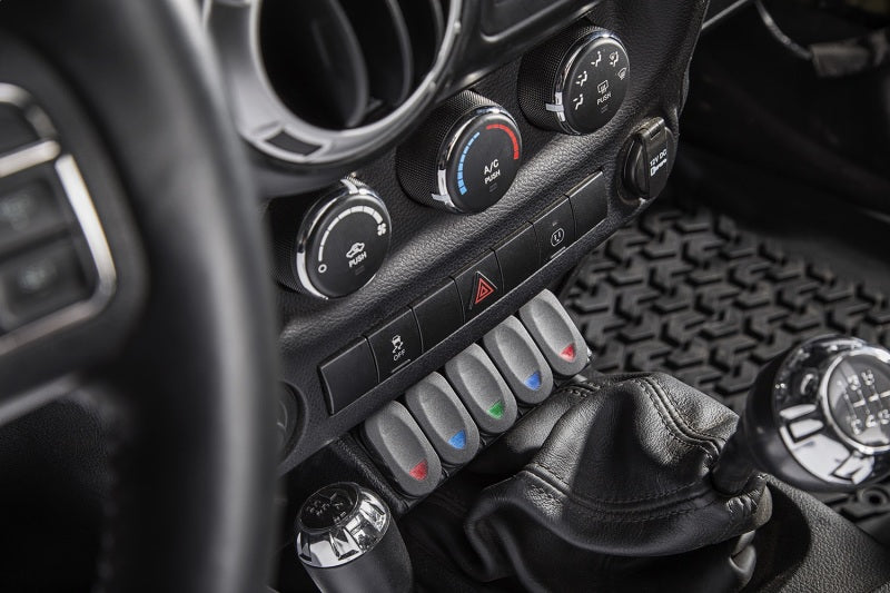 Rugged Ridge Lower Console Switch Panel: Fits Most Jeep Wrangler Models (2007-2018)