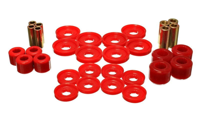Energy Suspension Perf Polyurethane Front End Control Arm Bushing Set: Fits Dodge Ram (02-10) - Red