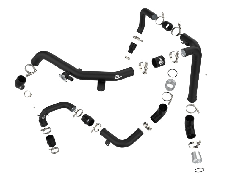 aFe BladeRunner Alum Hot & Cold Charge Pipe Kit - Black | Ford Bronco V6-2.7Ltt (21-23) (46-20584-B)