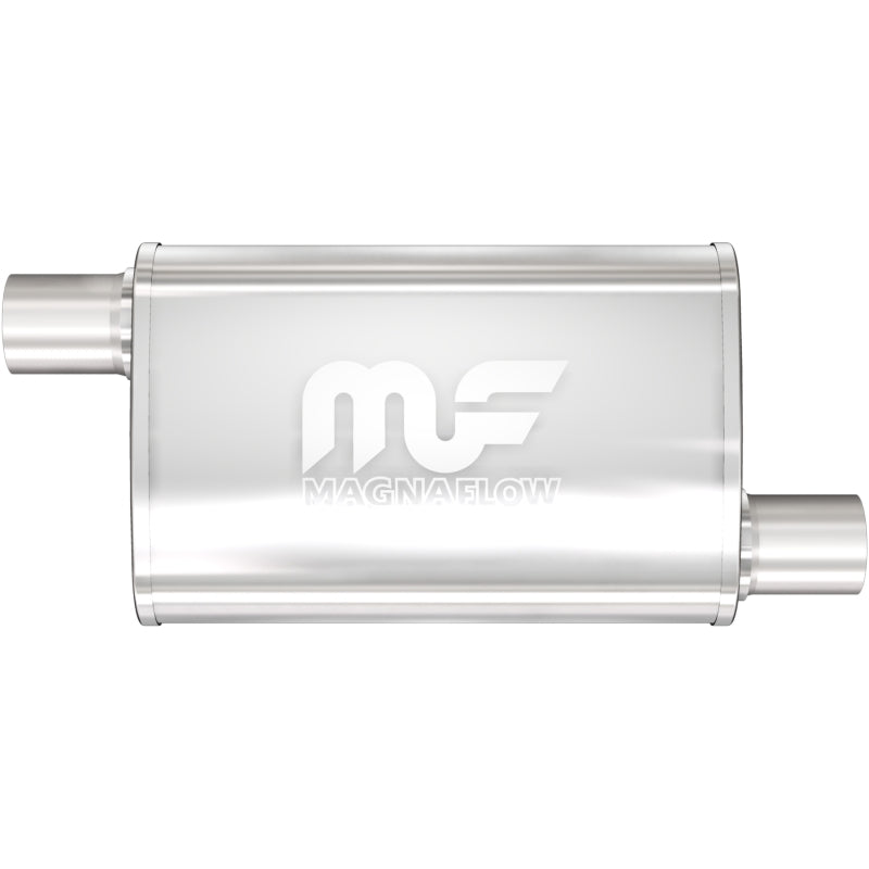 MagnaFlow 4x14x9in. Oval 2.5in. Offset/Offset Straight-Through Performance Exhaust Muffler | (11236)