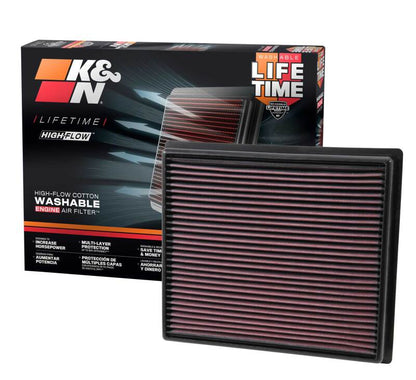 K&N Replacement Panel Air Filter | Toyota Tundra / Sequoia (14-23) (33-5017)