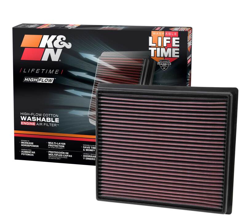 K&N Replacement Panel Air Filter | Toyota Tundra / Sequoia (14-23) (33-5017)