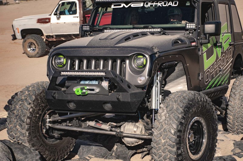 DV8 Offroad Metal Heat Dispersion Hood: Jeep Wrangler JK 2007-2018 w/ Primer Black