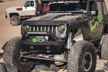 DV8 Offroad Metal Heat Dispersion Hood: Jeep Wrangler JK 2007-2018 w/ Primer Black