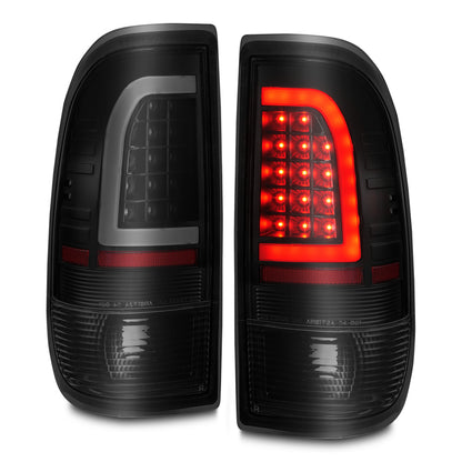 ANZO LED Tail Light Assembly w/ Light Bar Black Housing Smoke Lens | Ford F-150 (97-03) (311378)