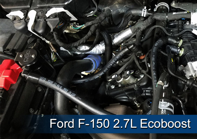 J&L 3.0 Black Anodized Passenger Side Oil Separator | Ford F-150 (13-26)