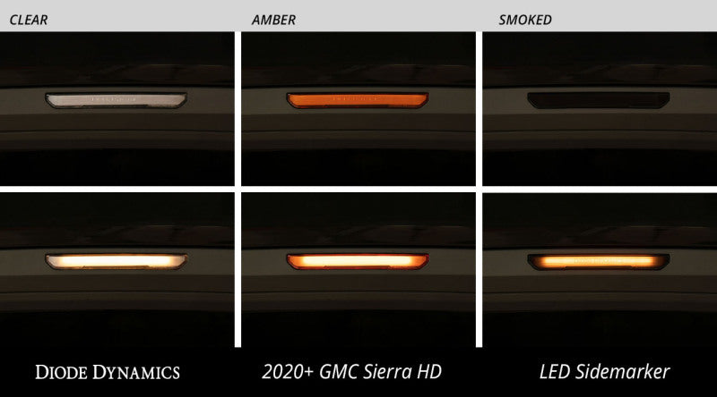 Diode Dynamics HD Smoked LED Sidemarkers | GMC Sierra 2500/3500 (20-26) / GMC Canyon (23-26) (DD5127)