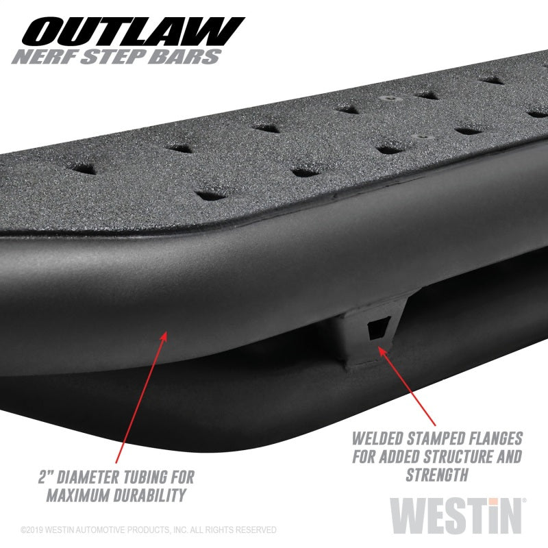 Westin Outlaw Nerf Step Bars (SIDE): Dodge Ram 1500 / 2500 / 3500 (09-23) / Ram 1500 Classic (19-23)