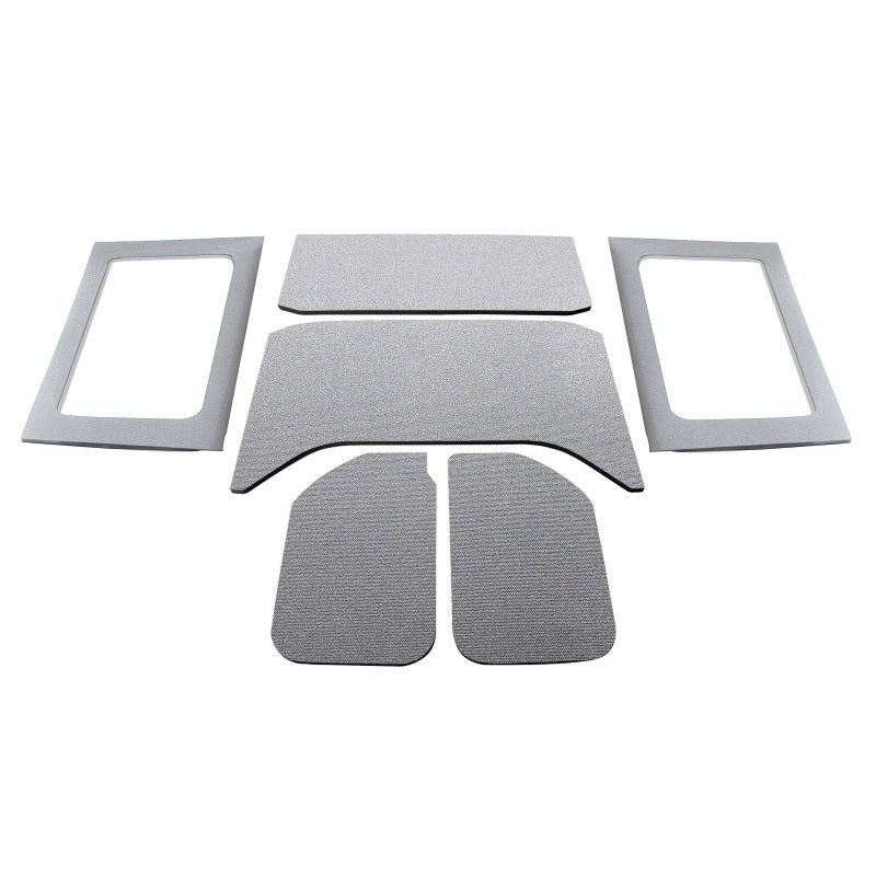 DEI Sound Deadening Headliner Kit 6-Piece: Fits Most Jeep Wrangler Models (2007-2018) - Gray