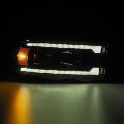 AlphaRex LUXX LED Projector Headlights (Alpha-Black): Dodge Ram 1500 (02-05) & 2500/3500 (03-05)