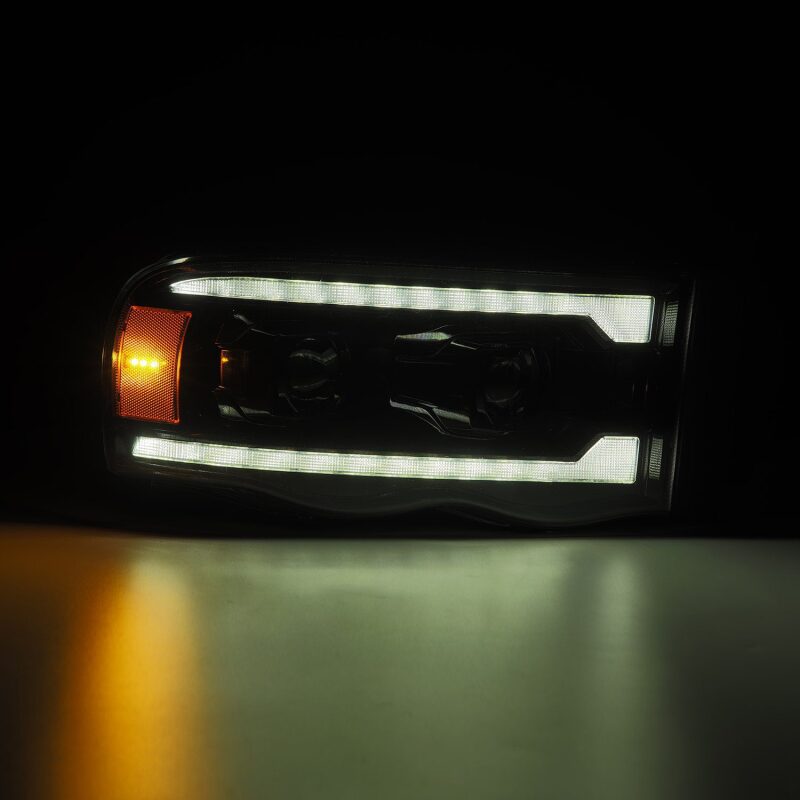 AlphaRex LUXX LED Projector Headlights (Alpha-Black): Dodge Ram 1500 (02-05) & 2500/3500 (03-05)