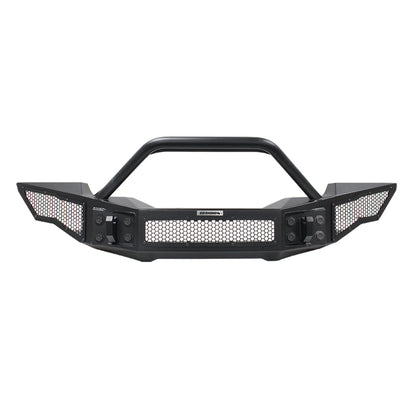 Go Rhino Rockline Full Width Front Bumper w/ Overrider (FRONT): Jeep Wrangler / Gladiator (07-26)