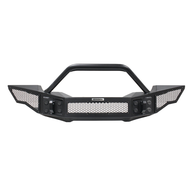 Go Rhino Rockline Full Width Front Bumper w/ Overrider (FRONT): Jeep Wrangler / Gladiator (07-26)
