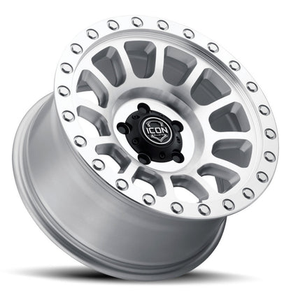 ICON 17 X 8.5 6 X 5.5 0mm Offset 4.75in BS Silver Machined | Ford Bronco (21-26) (8017858347SM)