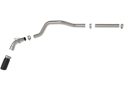 aFe Large Bore-HD 3" 409 SS DPF-Back Exhaust Black Tip (REAR): RAM 1500 3.0L EcoDiesel 2014-2018