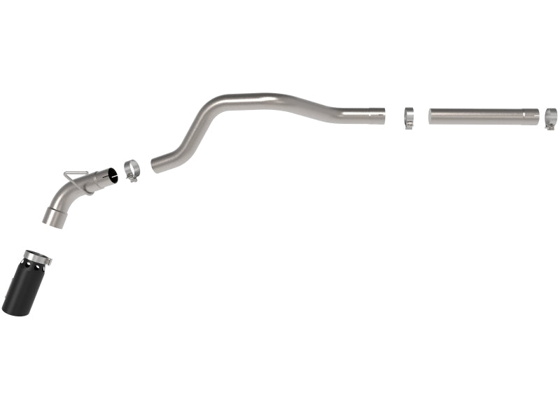aFe Large Bore-HD 3" 409 SS DPF-Back Exhaust Black Tip (REAR): RAM 1500 3.0L EcoDiesel 2014-2018