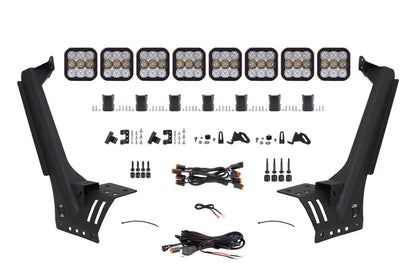 Diode Dynamics SS5 Sport CrossLink Windshield Lightbar Kit White (FRONT): Jeep Wrangler JL 2018-26 / Gladiator JT 20-24