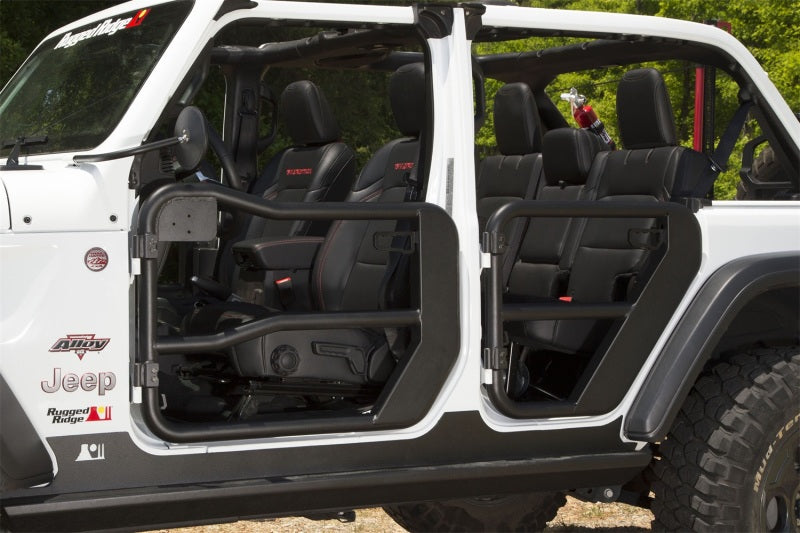 Rugged Ridge Front Fortis Tube Doors (PAIR): Jeep Wrangler JL / Gladiator JT 2018-26 / 20-24