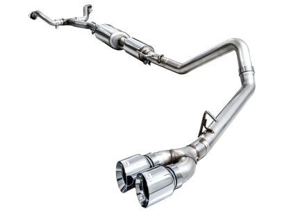 AWE 0FG Dual Exhaust System with Chrome Silver Tips | Toyota Tundra (22-26) (3015-32063)