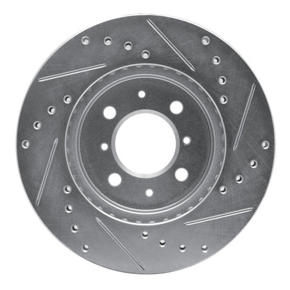 R1 Front Left Drilled & Slotted Silver Brake Rotor | Ford Ranger (19-26) (631-73016L)