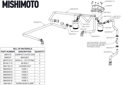 Mishimoto 18+ Ford F-150 2.7L EcoBoost Baffled Oil Catch Can Kit | Ford F-150 (17-20) / F-150 Raptor (17-20) ) (MMBCC-F27T-18SBE)