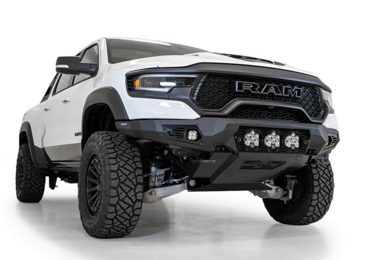 Addictive Desert Designs Bomber Front Bumper (FRONT): Ram 1500 TRX (19-24) - Hammer Black