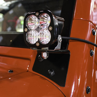 Baja Designs Squadron Pro Spot A-Pillar Kit LED Light Pods: Jeep Wrangler (07-17) / Wrangler JK (18)