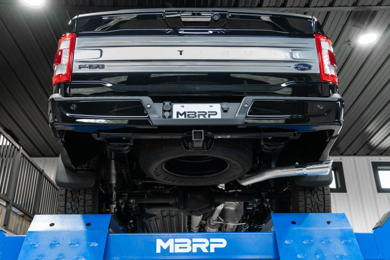 MBRP 3in Resonator-Back Single Side Exit T304 Exhaust | Ford F150 Powerboost Hybrid 21-23 (S5221304)