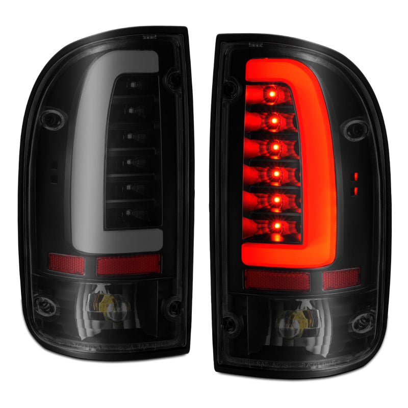 ANZO LED Tail Light Assembly Black Housing Smoke Lens Pair | Toyota Tacoma (95-00) (311354)