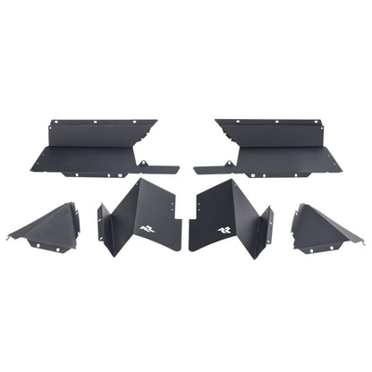 Rugged Ridge Aluminum Inner Fender Liners (REAR) - Black: Jeep Gladiator (18-26)
