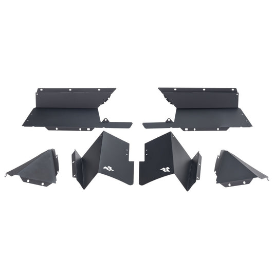 Rugged Ridge Aluminum Inner Fender Liners (REAR) - Black: Jeep Gladiator (18-26)