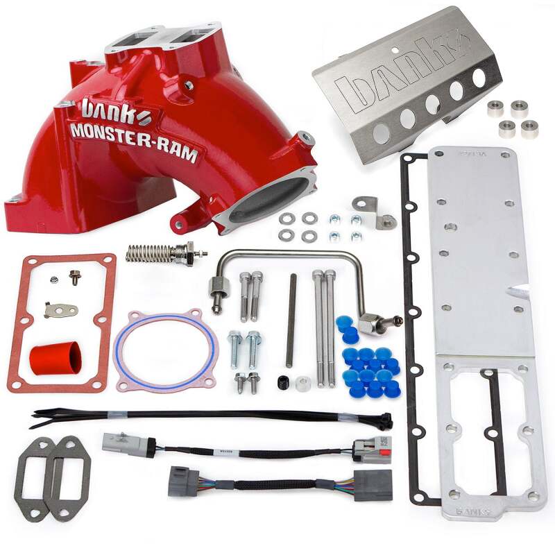 Banks Power Monster-Ram Intake System 3-3/8in Inlet (F&R): RAM 2500/3500 2019-2026 6.7L Cummins Red
