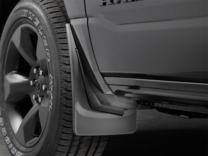 WeatherTech Front MudFlaps (2PC, Black): Ram 1500 2019 - 2025 (w/OUT Fender Flares)