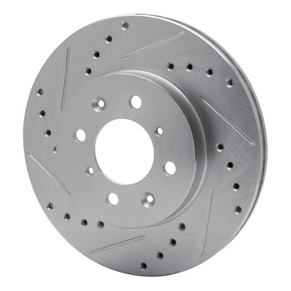 R1 Front Left Drilled & Slotted Silver Brake Rotor | Ford Ranger (19-26) (631-73016L)