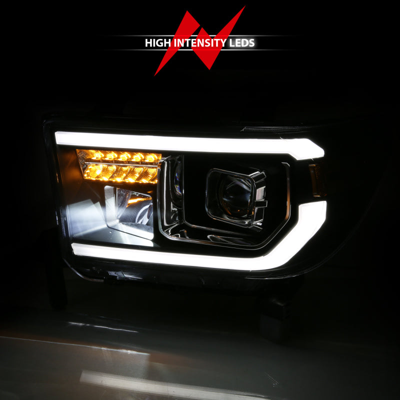 ANZO Projector Headlight Set Light Bar H.L w/Black Amber Lens | Tundra (07-14) (111447)