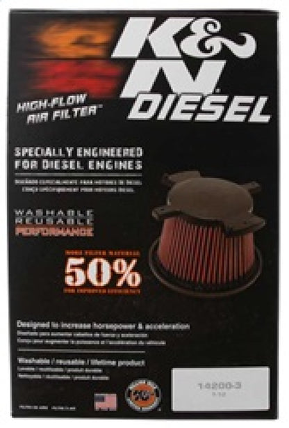 K&N Drop-In Air Filter: Dodge Ram 2500 & 3500 6.7L Diesel 2011-2012