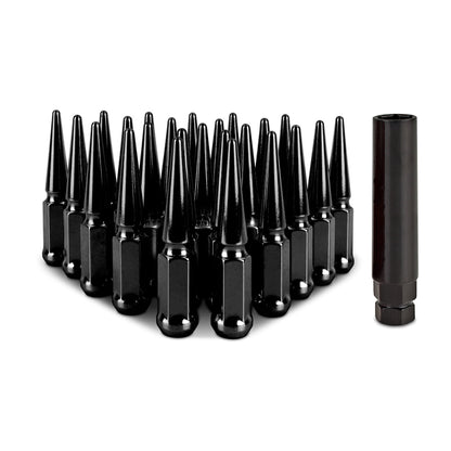 Mishimoto Steel Spiked Lug Nuts | Ford Ranger / Ford Bronco (19-26) M12 x 1.5 24pc Set Black (MMLG-SP1215-24BK)