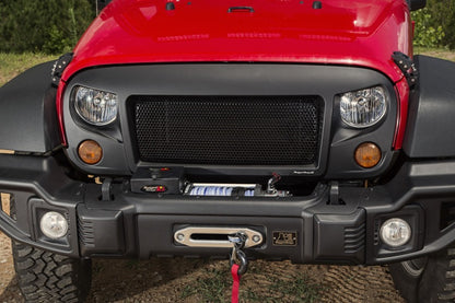 Rugged Ridge Spartan Satin Black Grille: Fits Most Jeep Wrangler Models (2007-2018)
