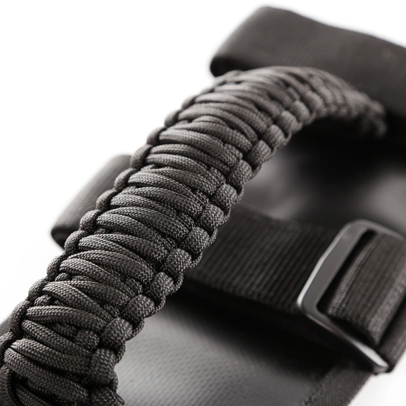 Rugged Ridge Paracord Grab Handles Pair - Black/Black