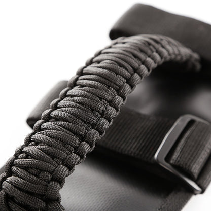 Rugged Ridge Paracord Grab Handles Pair - Black/Black