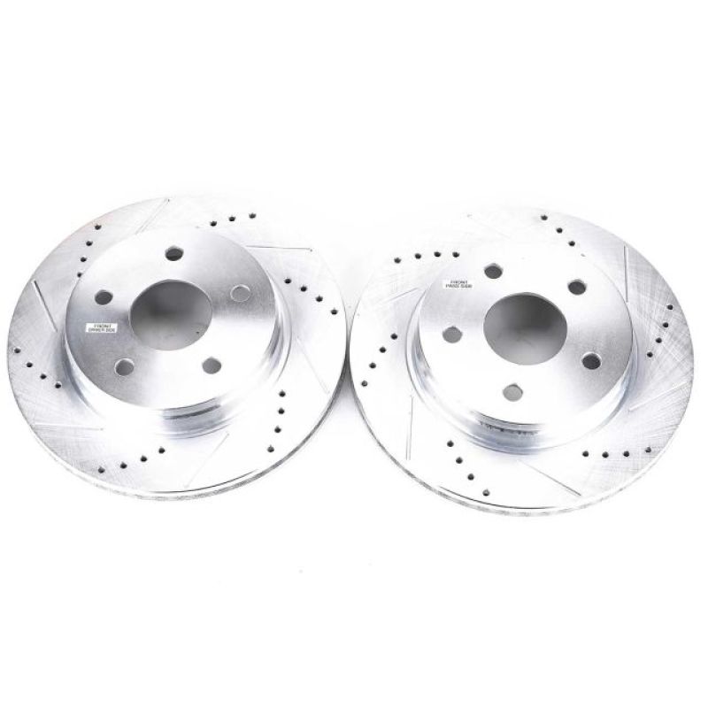 PowerStop Evolution Drilled & Slotted Rotors (FRONT): Dodge Durango (04-09) / Ram 1500 (02-10) / 1500 Classic (19-24)