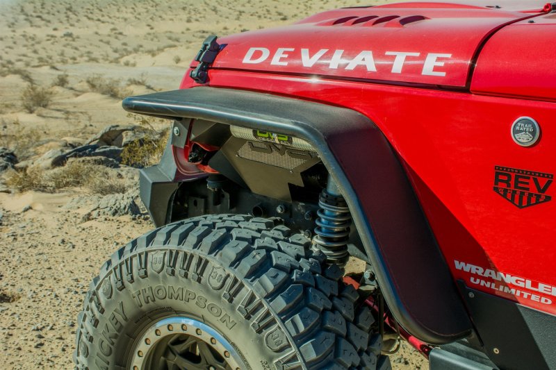 DV8 Offroad Flat Tube Fenders (FRONT AND REAR): Jeep Wrangler JK 2007-2018