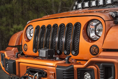 Rugged Ridge Perforated Mesh Grille Inserts | Jeep Wrangler JK (07-18) / JL (18-25) (11306.31)